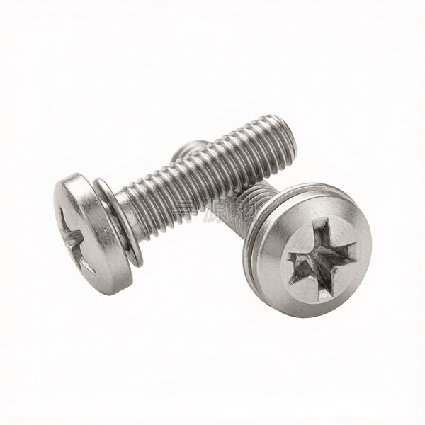 ASME/ANSI B18.13.1M-3-2003 米制米字槽盘头螺钉和内齿锁紧垫圈组合 表3 标准示意图