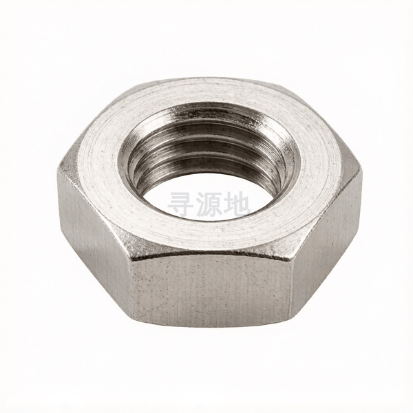 ASME/ANSI B18.2.2-1.1.1.4-2022 单倒角六角薄螺母 表1.1.1-4 标准示意图