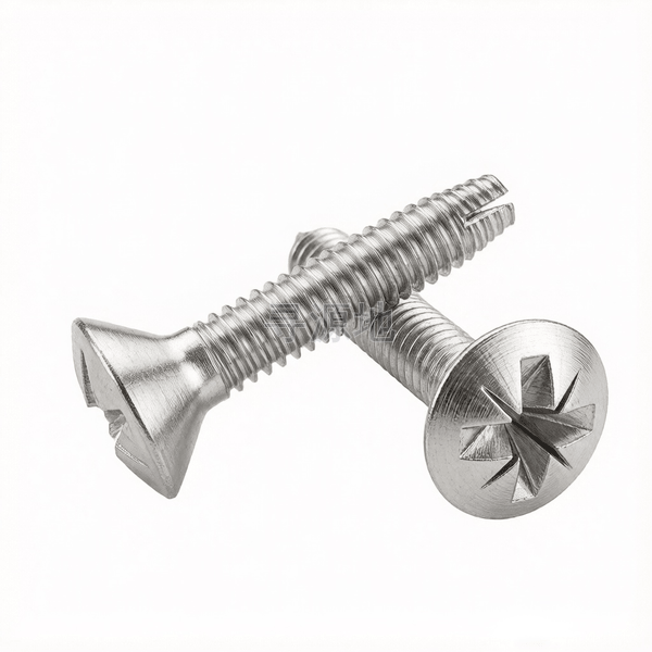 ASME/ANSI B18.6.4-22-1998 G牙80°米字槽(Z型)半沉头割尾自攻螺钉 表22 标准示意图
