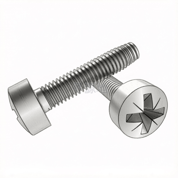 ASME/ANSI B18.6.3-22-2013 C牙细牙米字槽(Z型)球面圆柱头自攻螺钉 表22 标准示意图